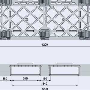 Harga pallet plastik - jual palet,  ISO 1200x1000 , Medium Duty