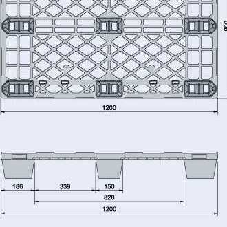 Harga pallet plastik - jual palet,  Euro 1200x800, Export , Light Weight