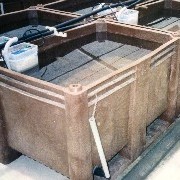 Plastic Bulk Container - best pallet box in Indonesia, Solid , HDPE, Euro 1200x800, B2GD1208H74S