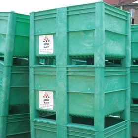 Plastic Bulk Container - best pallet box in Indonesia, Solid , HDPE, Euro 1200x800, B2GD1208H74S