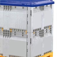 Plastic Bulk Container - best pallet box in Indonesia, Solid folding, HDPE, ISO 1200x1000, B2GD1210KTS