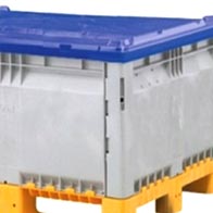 Plastic Bulk Container - best pallet box in Indonesia, Solid folding, HDPE, ISO 1200x1000, B2GD1210KTS