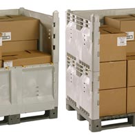 Plastic Bulk Container - best pallet box in Indonesia, Solid folding, HDPE, ISO 1200x1000, B2GD1210KTS