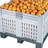 Plastic Bulk Container - best pallet box in Indonesia, Vented folding, HDPE, ISO 1200x1000, B2GD1210KTV