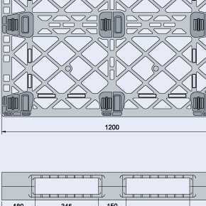 Plastic pallets in Jakarta - a strong plastic pallet from Plastic 2 go Indonesia, ISO 1200x1000 , Heavy Duty, P2G420