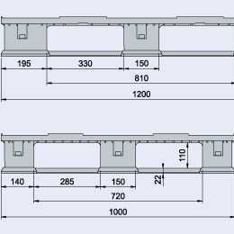 Plastic pallets in Jakarta - a strong plastic pallet from Plastic 2 go Indonesia, ISO 1200x1000 , Heavy Duty, P2G720