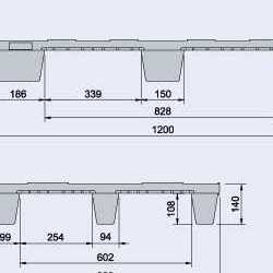 Plastic pallets in Jakarta - a strong plastic pallet from Plastic 2 go Indonesia, Euro 1200x800, Export , Medium Duty, P2G810