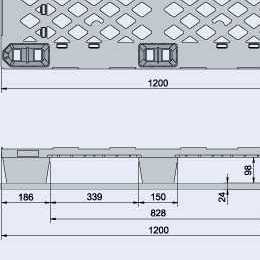 Plastic pallets in Jakarta - a strong plastic pallet from Plastic 2 go Indonesia, Euro 1200x800 , Heavy Duty, P2G820