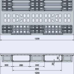 Plastic pallets in Jakarta - a strong plastic pallet from Plastic 2 go Indonesia, ISO 1200x1000 , Heavy Duty, P2G950